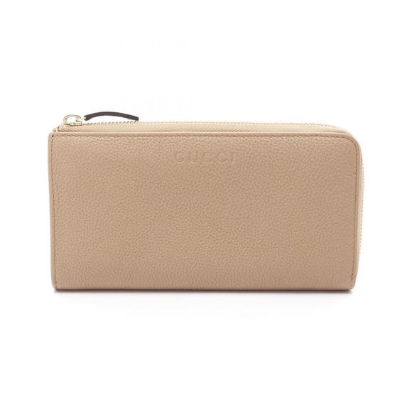 Gucci Beige Zipper Wallet Leather Long - Picture 1 of 6